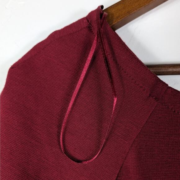 PHILOSOPHY Republic Clothing Size XS Extra Small Boatneck Maroon Red Dress - Picture 4 of 8